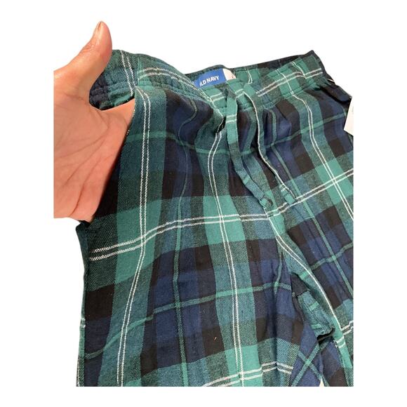 Old Navy Plaid Pajama Set NWT Pants & Thermal Long Sleeve Top Used Size Medium - Picture 7 of 10